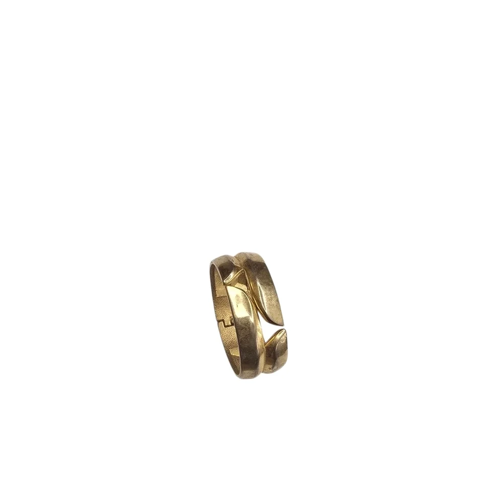 Gold Tone Hinged Cuff Bracelet